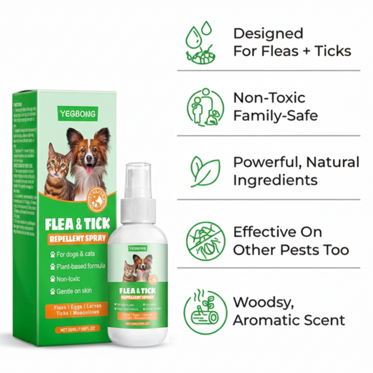 Fleas + Ticks  Hypoallergenic  Defense Spray